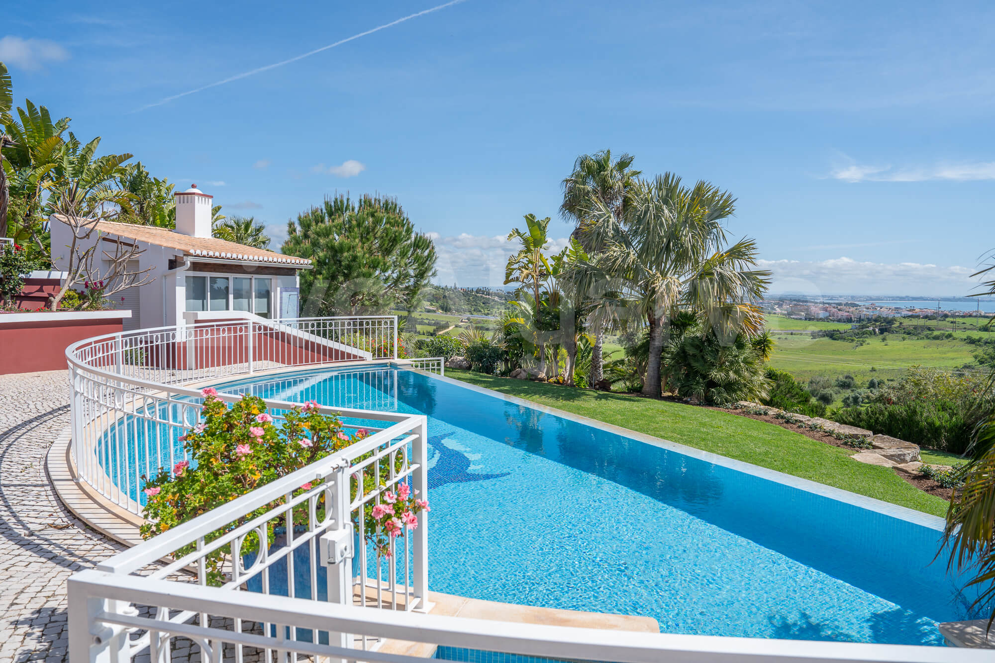 pool in rear of property