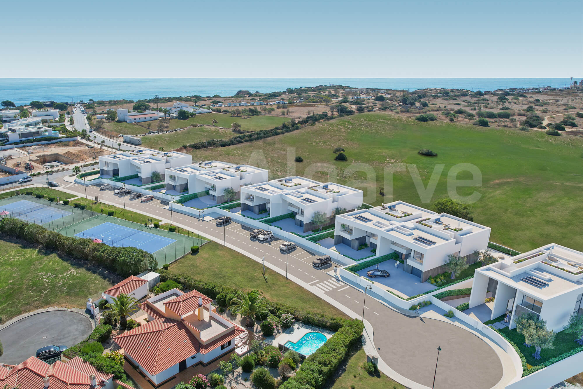 VUE SUR LA MER - NOUVELLE MAISON JUMELéE DE LUXE T4 à VENDRE PRèS DE PONTA DE PIEDADE- LAGOS