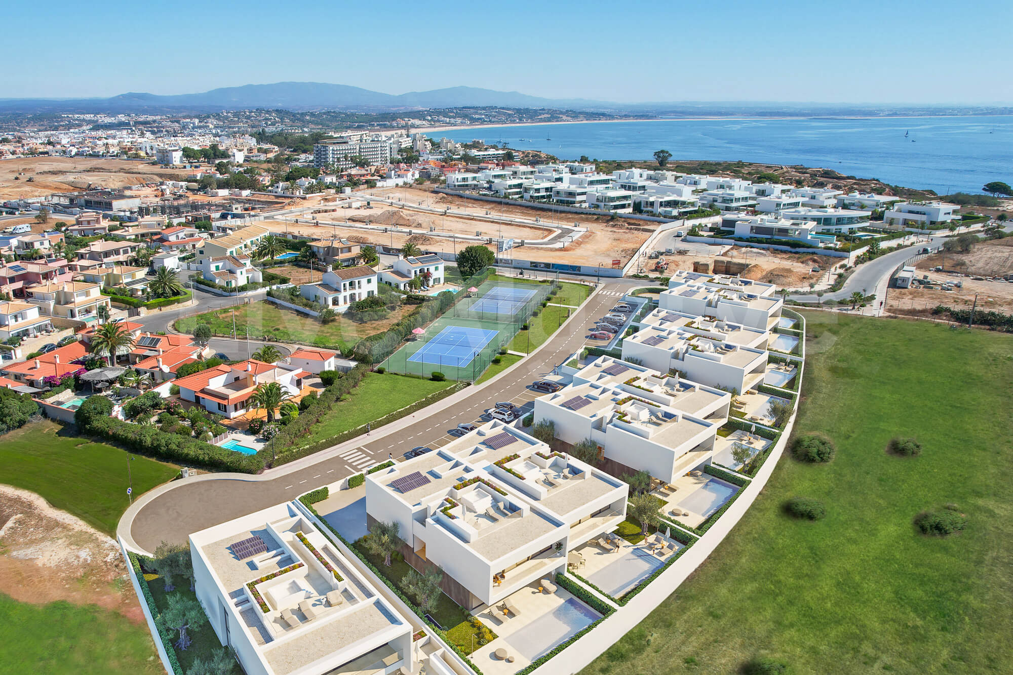 VUE SUR LA MER - NOUVELLE MAISON JUMELéE DE LUXE T4 à VENDRE PRèS DE PONTA DE PIEDADE- LAGOS
